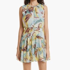 Ted Baker London Ellain button front tiered mini dress, size 1